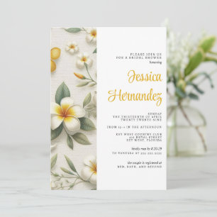 Tropical Floral Bridal Shower  Invitation
