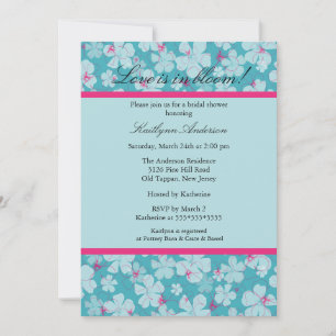 Tropical Floral Bridal Shower Invitation