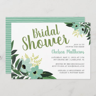 Tropical Floral Bridal Shower Invitation