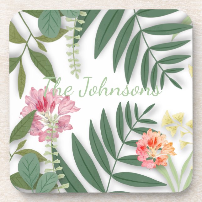 Tropical Floral  Coaster (Front)