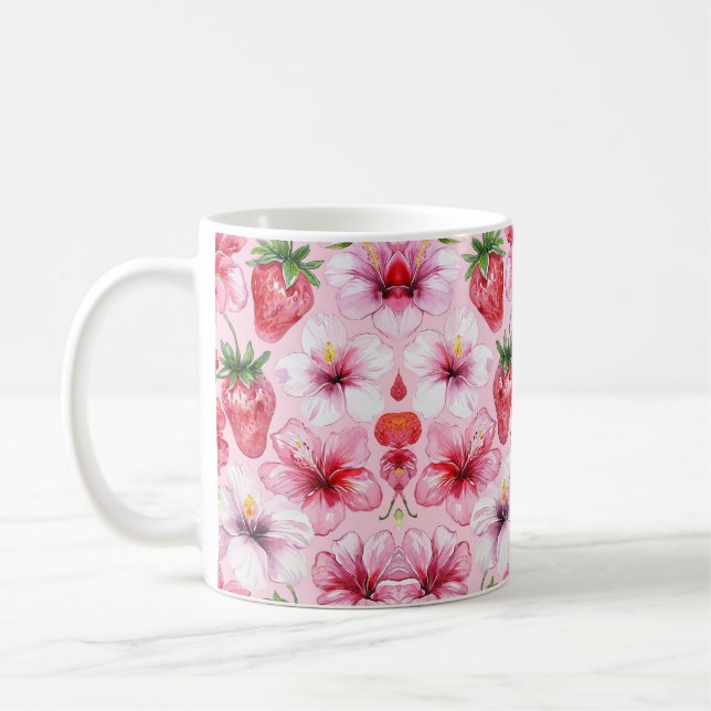 Tropical Floral Coffee Mug (Left)
