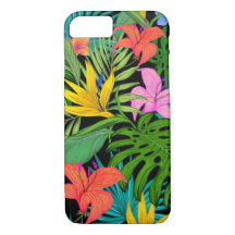 Tropical Floral Colourful Leaves