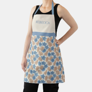 Tropical Floral Custom Name Apron