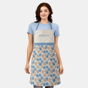 Tropical Floral Custom Name Apron