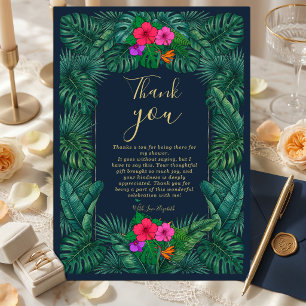 Tropical Floral Design   Hibiscus & Greenery  Invitation