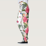 Tropical Floral Design, Hummingbirds, Butterflies Leggings<br><div class="desc">Step out in style with these absolutely stunning leggings featuring a tropical floral design highlighted by hummingbirds and butterflies.  Perfect for a tropical beach vacation or everyday fun wear.</div>