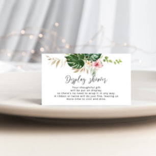 Tropical floral Display shower Enclosure Card