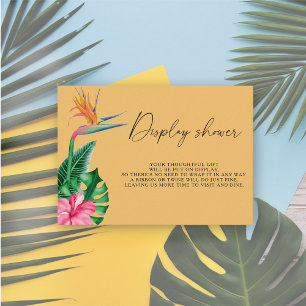 Tropical floral - Display shower Enclosure Card