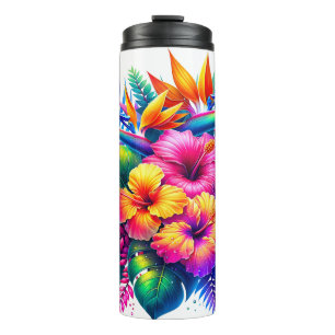 Tropical Floral Explosion Thermal Tumbler