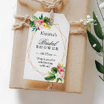 Tropical Floral Flamingo Bridal Shower Thank You Gift Tags<br><div class="desc">Customise this "Tropical Floral Flamingo Bridal Shower Thank You Gift Tag" to add a special touch. It's a perfect addition to match your colours and styles. (1) For further customisation, please click the "customise further" link and use our design tool to modify this template. (2) If you need help or...</div>