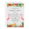 Tropical Floral Flamingo Couple Wedding Invitation