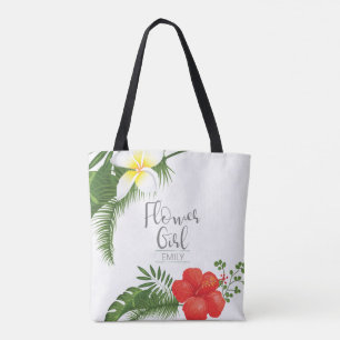 Tropical Floral Flower Girl ID475 Tote Bag