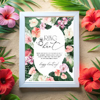 Tropical Floral Frame Ring Hunt Bridal Shower Game