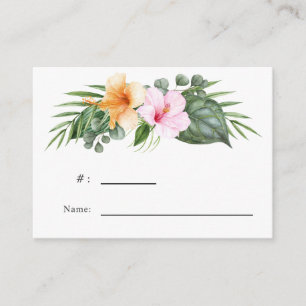 Tropical Floral Game Answer Card