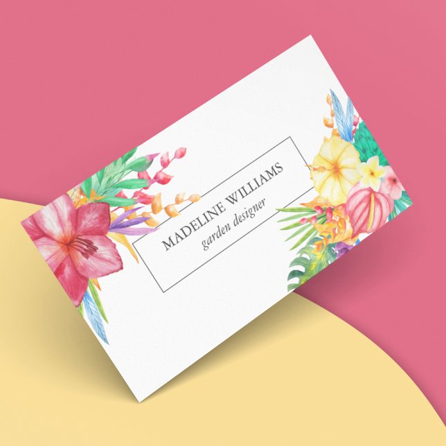 Tropical Floral Garden Business Card (Creator Uploaded)
