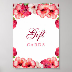 Tropical Floral Gift Card Sign
