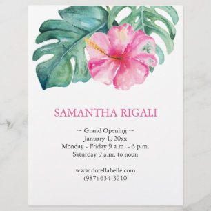 Tropical Floral Grand Opening Flyers