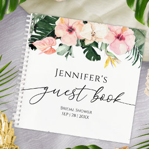 Tropical Floral Guest Book Bridal Shower