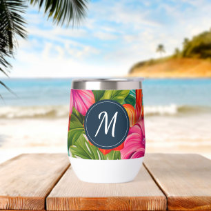 Tropical Floral Hibiscus Monogram