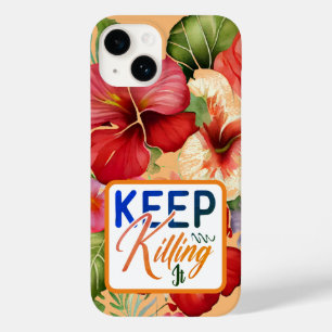 Tropical Floral Keep Killing It iPhone / iPad case