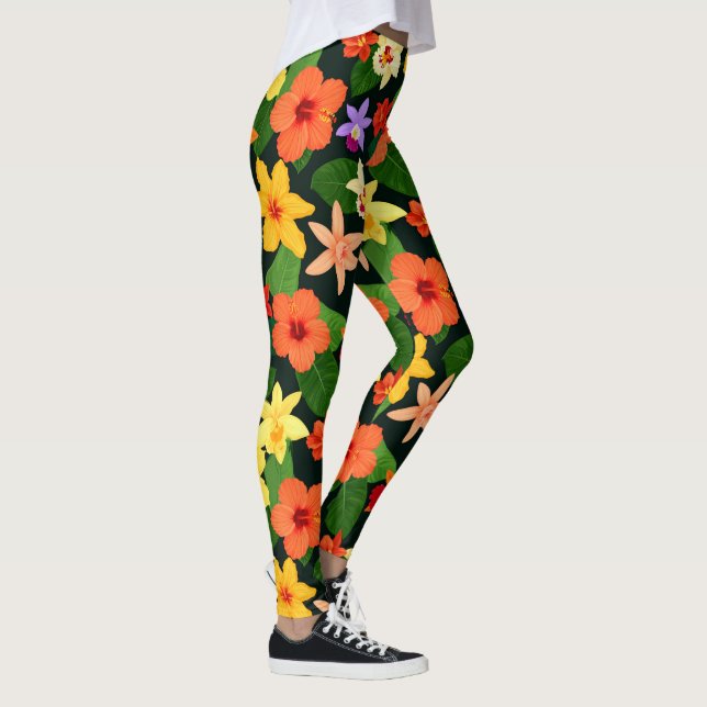 Tropical Floral Leggings (Right)