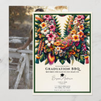 Tropical Floral Lei Graduation Photo BBQ Party 