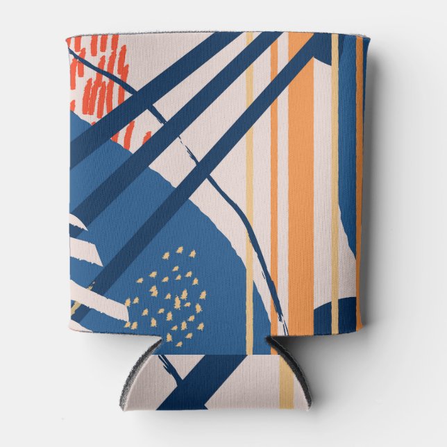 Tropical Floral: Modern Header Can Cooler (Front)
