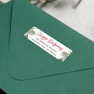 Tropical Floral Modern Summer Return Address Return Address Label