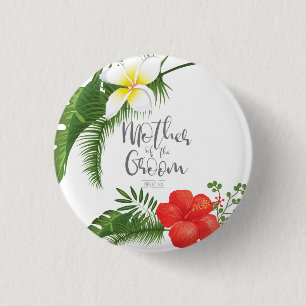 Tropical Floral Mother of the Groom ID475 3 Cm Round Badge