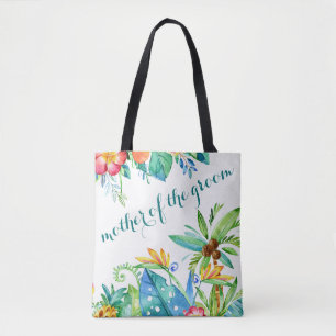 Tropical Floral Mother of the Groom Tote Bag
