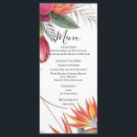 Tropical Floral Paradise Botanical Gold Wedding  Menu<br><div class="desc">Menu. Matching items in this design are available.</div>