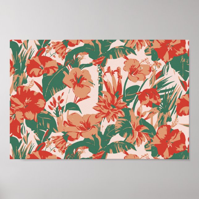 Tropical Floral Paradise Poster (Front)
