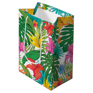 Tropical Floral Party Medium Gift Bag