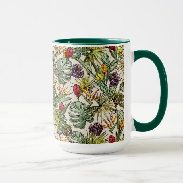 Tropical Floral Pattern Mug (Right)