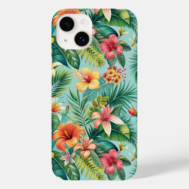 Tropical floral phone Case-Mate iPhone case (Back)