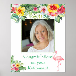 Tropical Floral Photo Retirement Poster