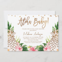Tropical Floral Pineapple Aloha Baby Baby Shower