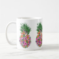 Tropical Floral Pineapple Watercolor