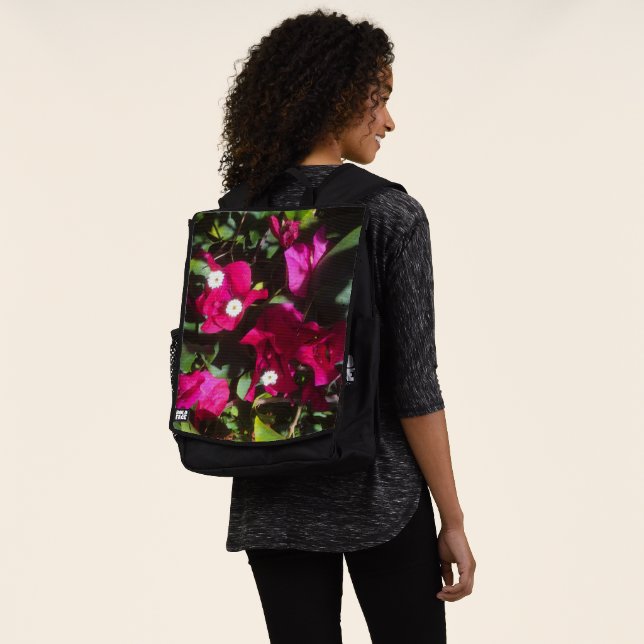 Tropical Floral Print, Retro Mood Backpack (Worn)