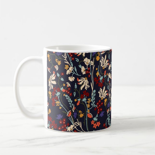 Tropical Floral: Random Botanical Vintage. Coffee Mug (Left)