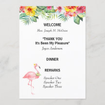 Tropical Floral Retirement Party Program
