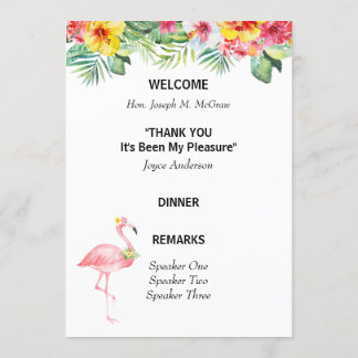 Tropical Floral Retirement Party Program