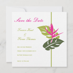 Tropical Floral Save the Date