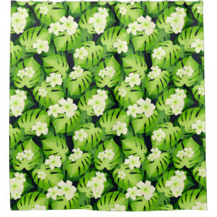 Tropical Floral Shower Curtain