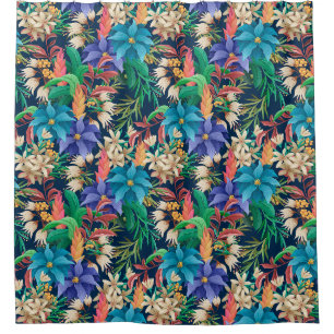 Tropical Floral Shower Curtain