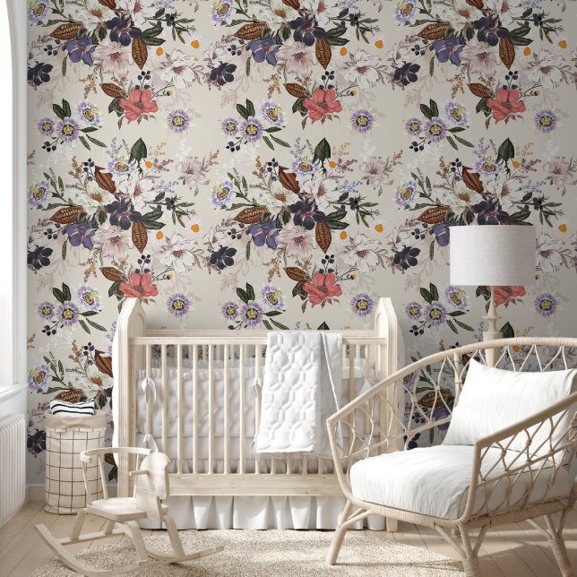 Tropical Floral Symphony Wallpaper (Kids)