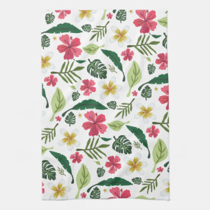 Tropical Floral Tea Towel