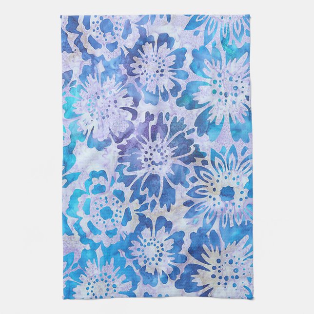 Tropical Floral Tea Towel (Vertical)