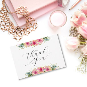 Tropical Floral Thank You Card