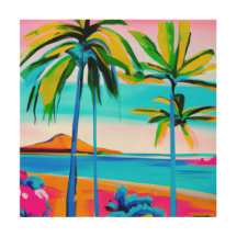 Tropical floral throw pillow